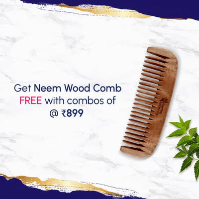 FREE Neem Wood Comb Purchasing Any Combo Of Rs 899.