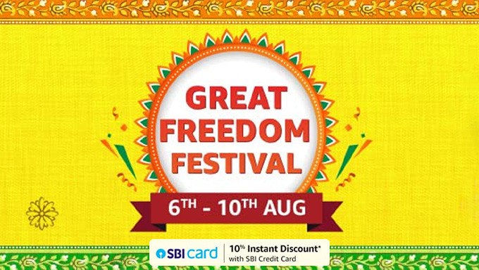 GREAT FREEDOM FESTIVAL | Upto 70% Off on Kickstarter Deals + Extra 10% SBI Off (06th-10th Aug)