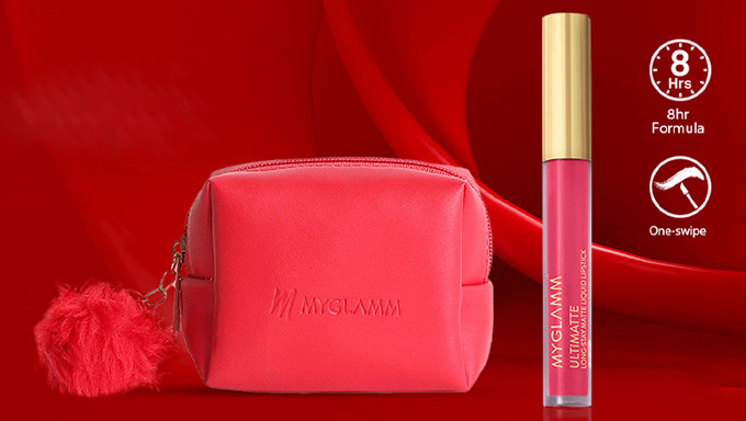 MYGLAMM | Ultimatte liquid lipstick worth 599 Get a gift worth 249