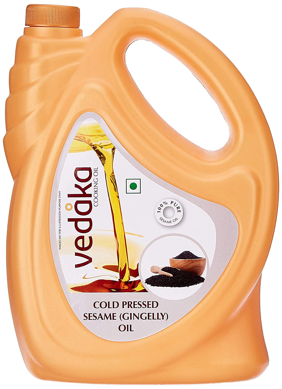 Amazon Brand - Vedaka Cold Pressed Sesame (Gingelly) Oil, 5L