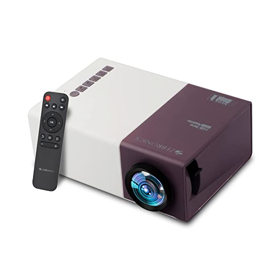 ZEBRONICS Zeb-PIXAPLAY 11 Portable LED Projector with FHD 1080p Support, HDMI, USB, mSD, 381cm/150