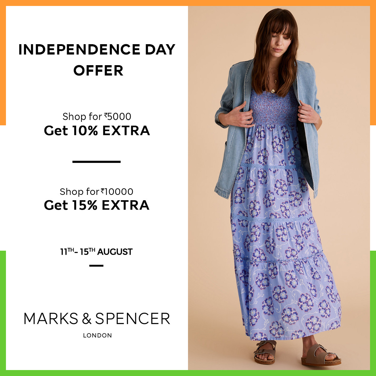 Independence Day Special | Shop For 5000 & Get 10% Extra Off 