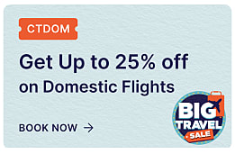 Upto 25% OFF On Domestic Flights