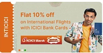 Flat 10% OFF On International Flights With ICICI Bank Card 