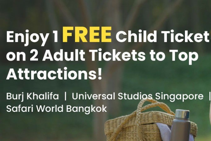 1 Free Child Ticket On Purchasing 2 Adult Tickets.