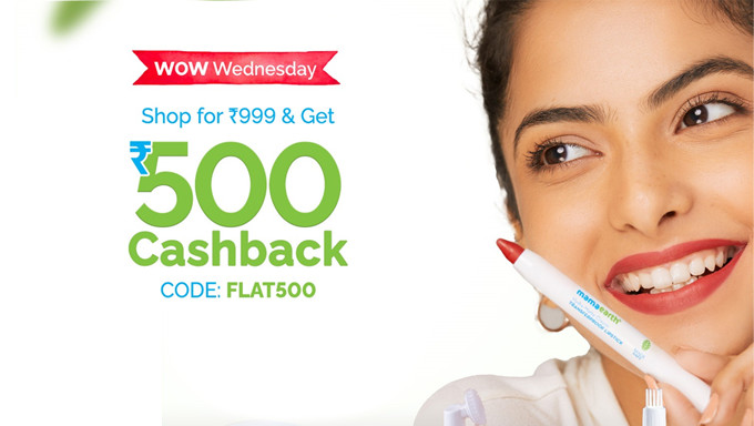 WOW WEDNESDAY SALE | Shop For Rs.999 & Get FLAT 500 Cashback