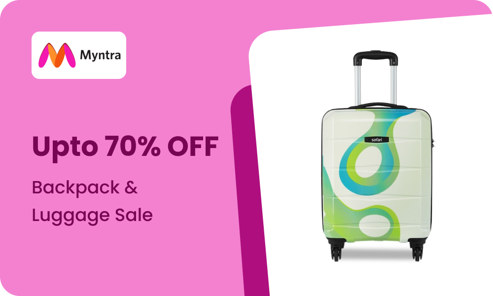 Upto 70% OFF | Myntra Backpack & Luggage Sale
