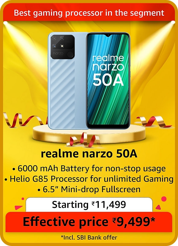 Realme narzo 50A Prime 4GB RAM+64GB Storage)