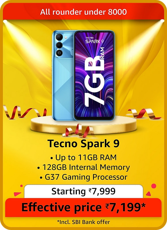 Tecno Spark 9 (Sky Mirror, 4GB RAM,64GB Storage)