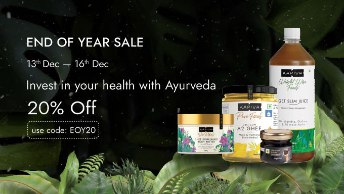 End of Year Sale | Flat 20% Off on Modern Ayurvedic Products + Extra 5% Cashback