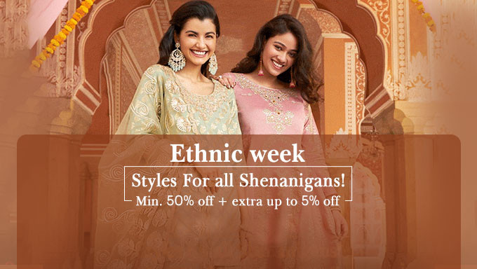 EOSS Ethnic week Styles |Min 50% off + extra up to 5% off