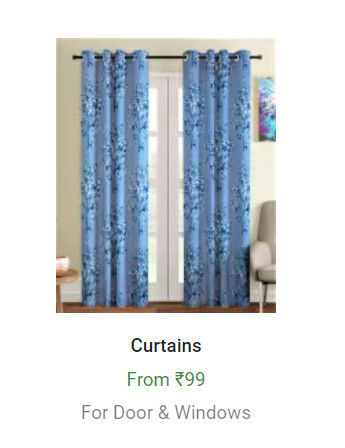 Buy Curtains Starting From Rs.99 Only