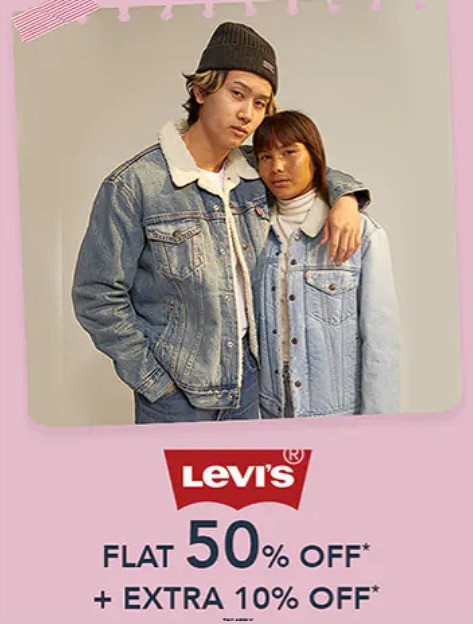 Flat 50% + Extra 10% Off On Levis Jeans & Casual Wears. - PaisaWapas