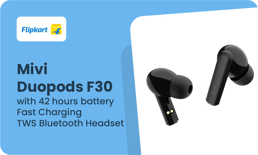 Mivi Duopods F30 with 42 hours battery Fast Charging TWS