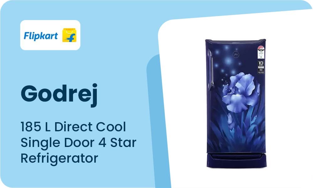 Godrej 185 L Direct Cool Single Door 4 Star Refrigerator (Aqua Blue, RD UNO 1854 PTI AQ BL)