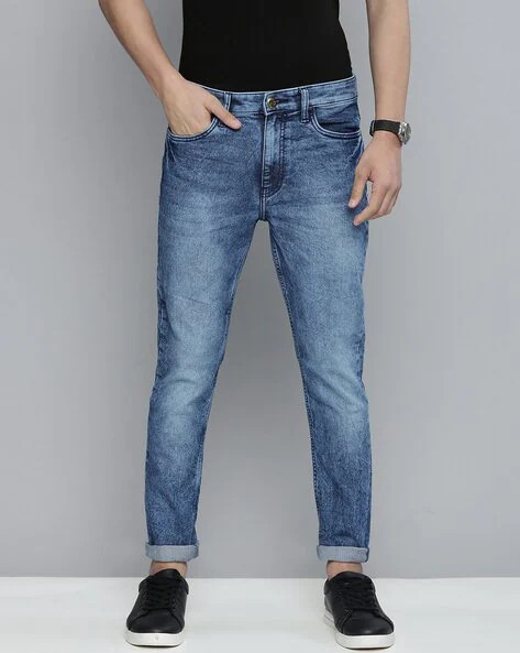 THE INDIAN GARAGE CO Washed Slim Fit Jeans
