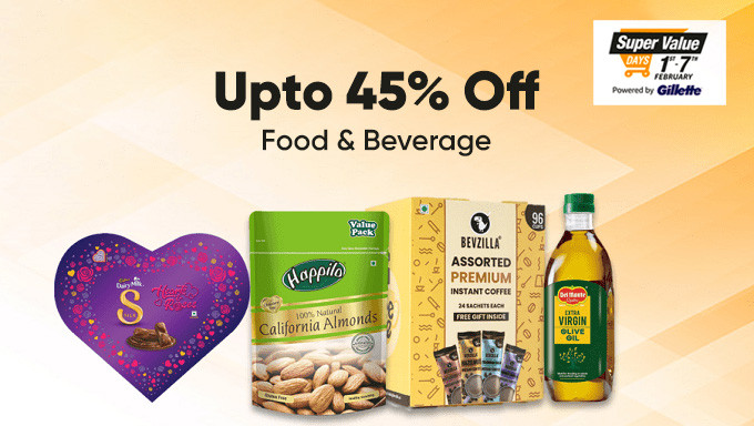SUPER VALUE DAYS | Upto 45% Off + Extra 10% Off On Selected Bank Offer On Fresh & Grocery + Upto Rs.200 CB