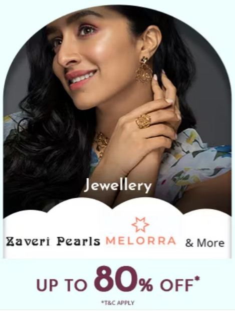 Jewellery - Upto 80% OFF On Xaveri Pearls, Melorra & More