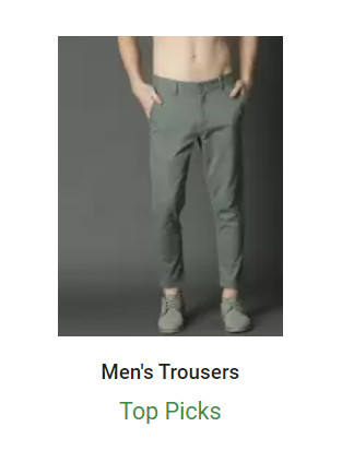 Upto 75% OFF On Men's Trousers