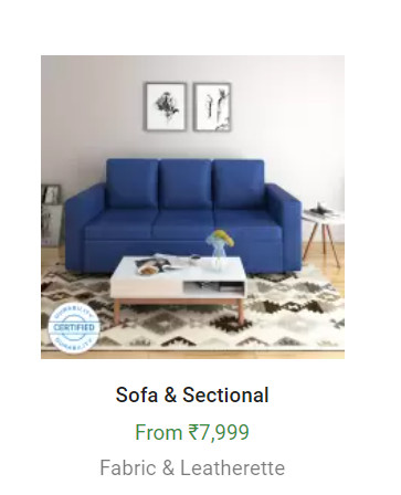 Big Saving Days | Furniture Starts At Just Rs.7999 + Extra 10% On Selected Bank Discount