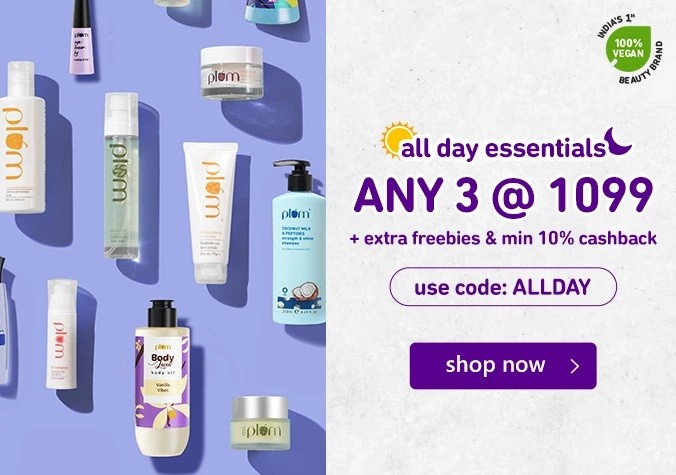 All Day Essentials| Buy Any 3 Items At 1099 + Extra 10% Cashback