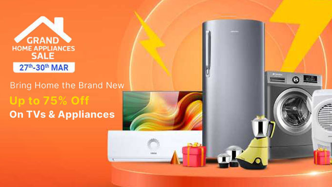 Grand Home Appliances| Upto 75% Off On Electronics & Accessories + No Cost EMI