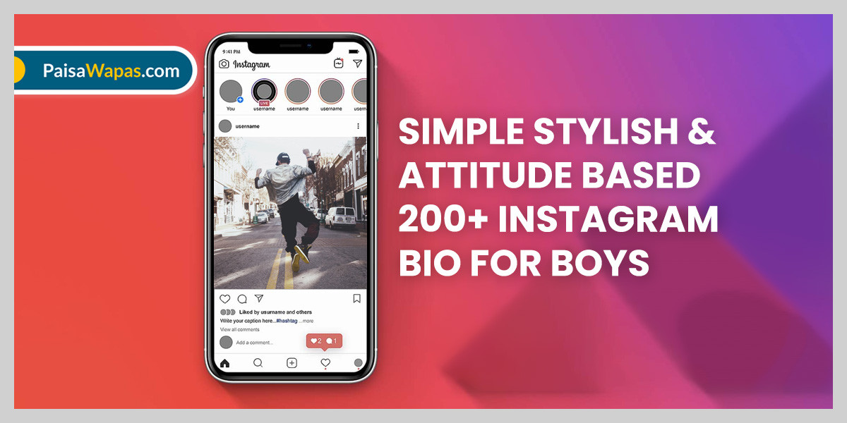 Simple Stylish & Attitude Based 200+ Instagram Bio for Boys