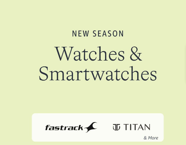 Upto 56% OFF On Watches & Smart Watches
