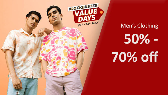 Blockbusters Value Days | Upto 80% Off On Mens Wear+ Upto 10% Bank Off + No Cost EMI & Exchange