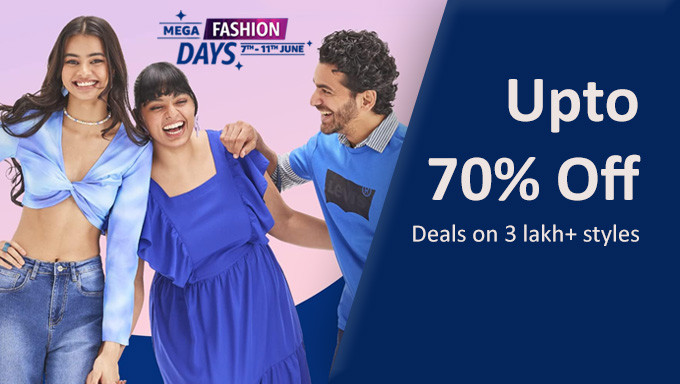 Mega Fashion Days | Min 30% To 70% + Extra 10% Bank Off On Clothing, Footwear & Accessories