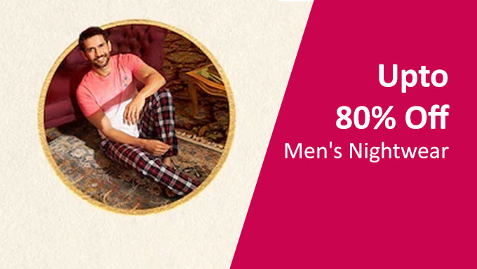 Upto 80% Off on Men's Nightwear 