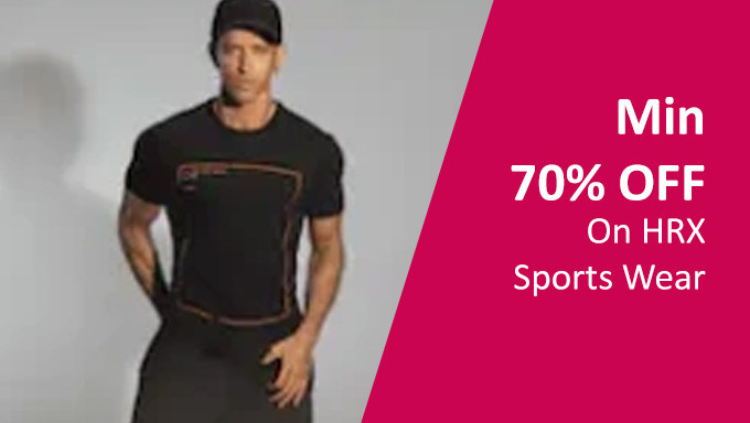 Minimum 70% OFF On HRX Sports Wear 