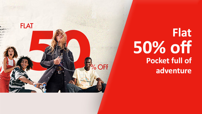 Sitewide Offer | Upto 50% Off + Extra 10% Off On Jeans, T-shirts & More (On Purchase Of 2 Products)