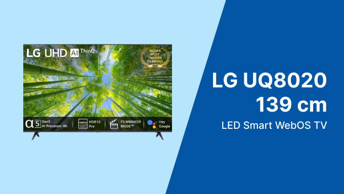 LG UQ8020 139 cm (55 inch) Ultra HD (4K) LED Smart WebOS TV 2022 Edition 