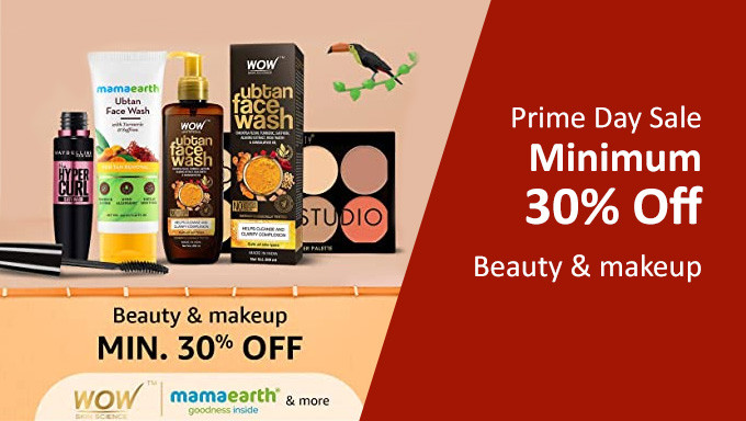 PRIME DAY | Minimum 30% OFF on Beauty & Grooming + 10% Off with Selected Bank Cards 