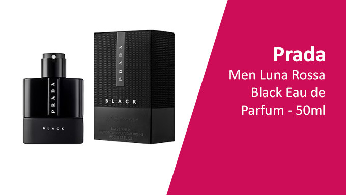 Flat 15% Off On Prada Men Luna Rossa Black Eau de Parfum - 50ml