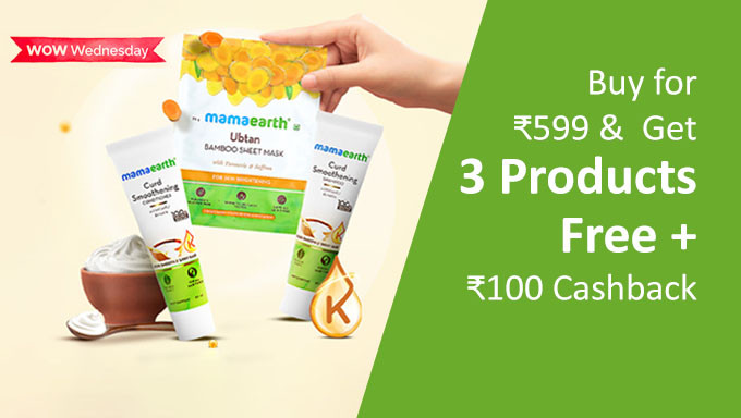 WOW WEDNESDAY SALE |Buy for 599 & get 3 product free (Curd Keratin Shampoo + Curd Keratin Conditioner + Ubtan Sheet Mask ) +Rs.100Cashback