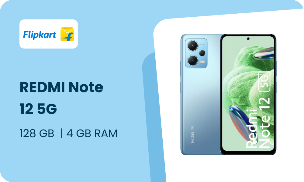 REDMI Note 12 5G (Mystique Blue, 128 GB) (4 GB RAM)
