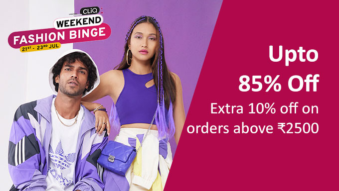 CliQ Weekend Fashion Binge | Upto 80% Off on Fashion & Lifestyle + Extra 10% Off On Rs.2999