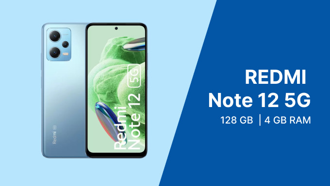 REDMI Note 12 5G (Mystique Blue, 128 GB) (4 GB RAM)