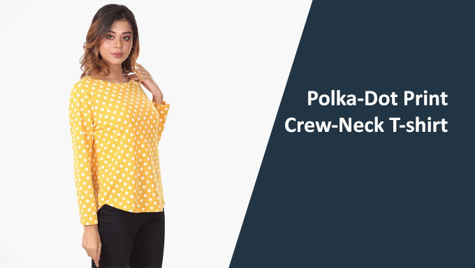 DJ & C Polka-Dot Print Crew-Neck T-shirt