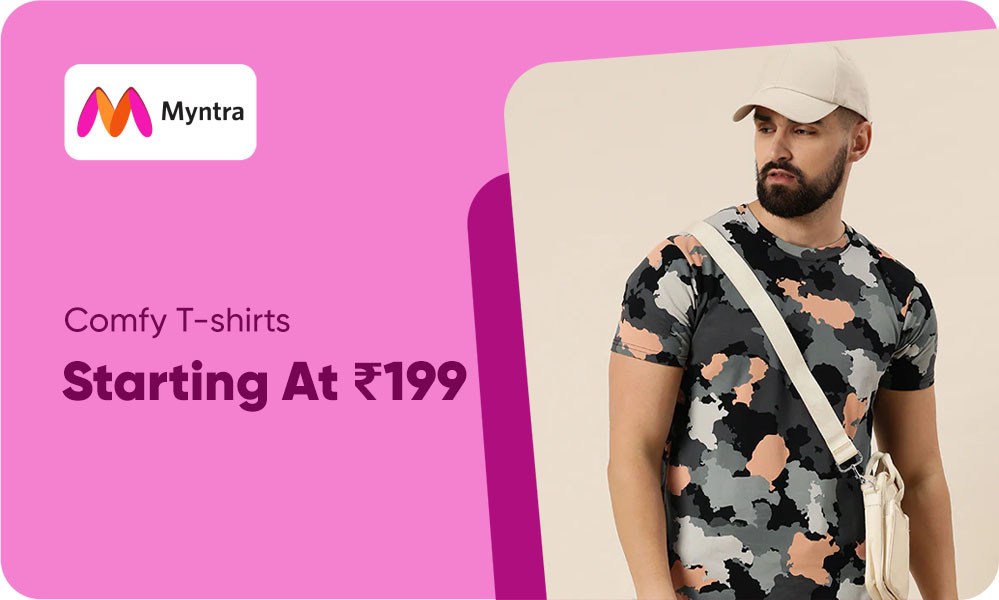 Comfy T-Shirts Starting At Rs.199