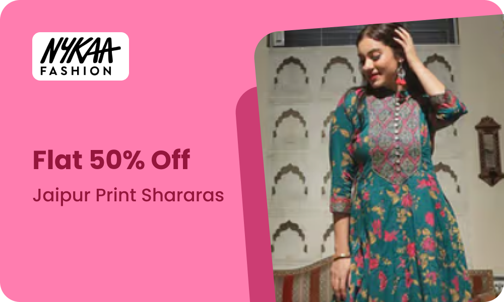 Flat 50% Off Jaipur Print Shararas