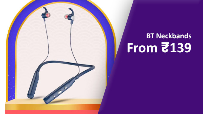 Bluetooth Neckband Starting At Just Rs.139