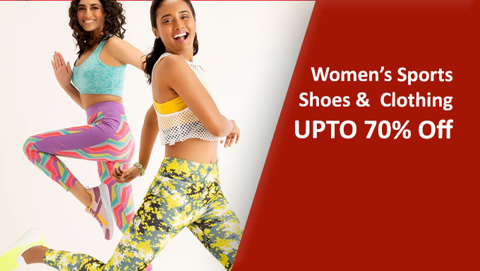 Upto 70% Off On Women's Sports Shoes & Clothing