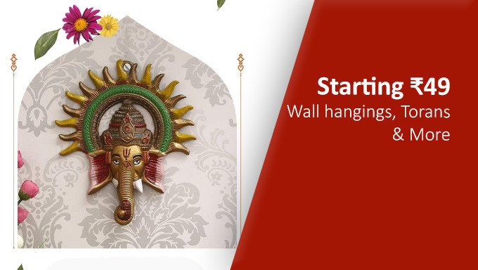 Buy Decorative Walls Hangings, Torans & More Starting @Rs.49