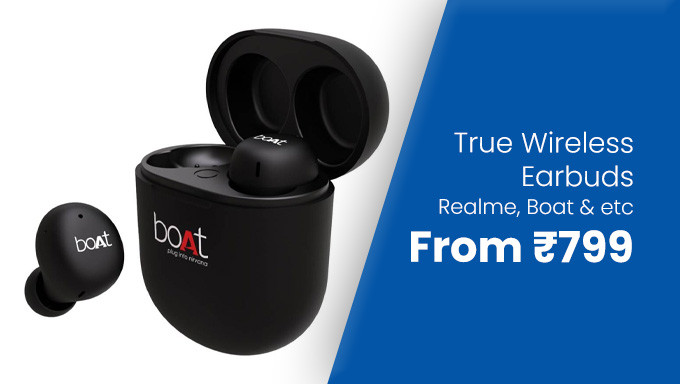 Upto 75% On True Wireless Buds From Top Brands + 10% Off With SBI Credit Cards