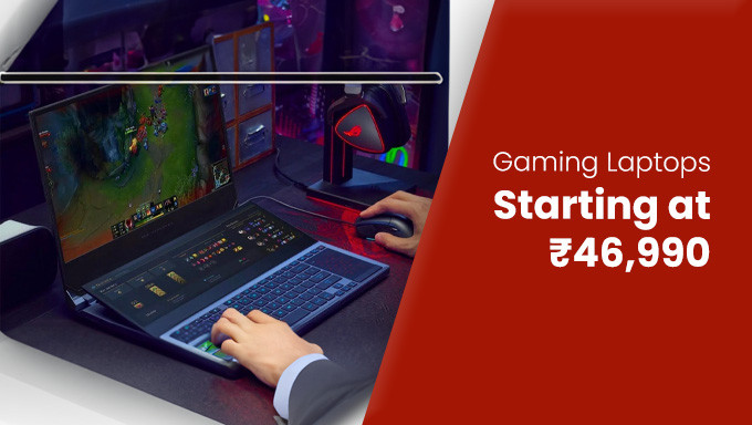 Buy Gaming Laptops Starting At Rs.46990 + Upto Rs.12000 On Exchange