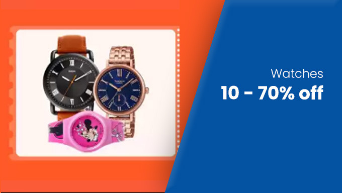 Get 20 - 80% Off on Latest Collection of Watches