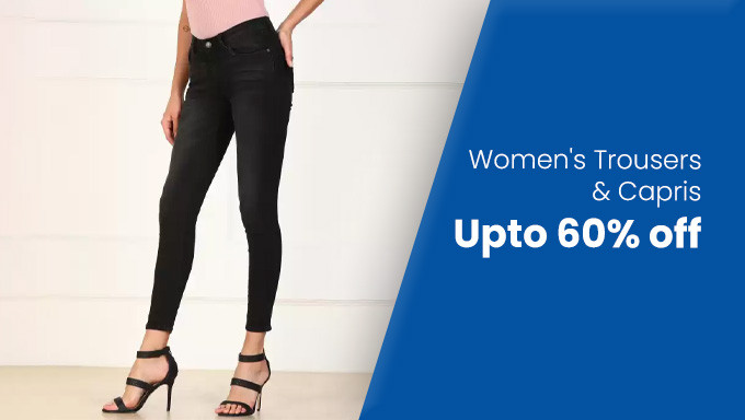 Upto 60% OFF On Women's Trousers & Capris 